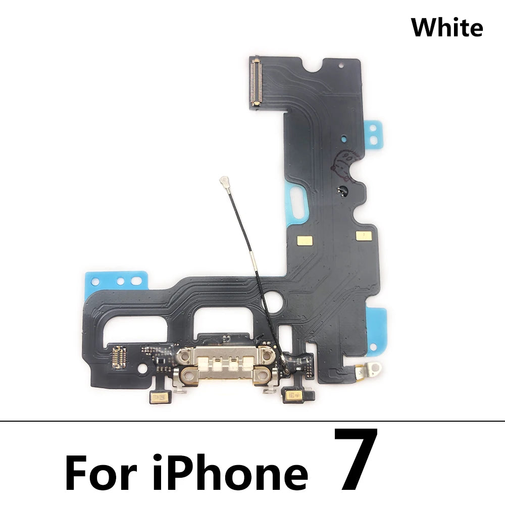 10Pcs/Lot, USB Micro Charger Charging Port Dock Connector Microphone Board Flex Cable For Iphone 6 6G 6S 7 7G 8 8G Plus iPhone phone repair parts