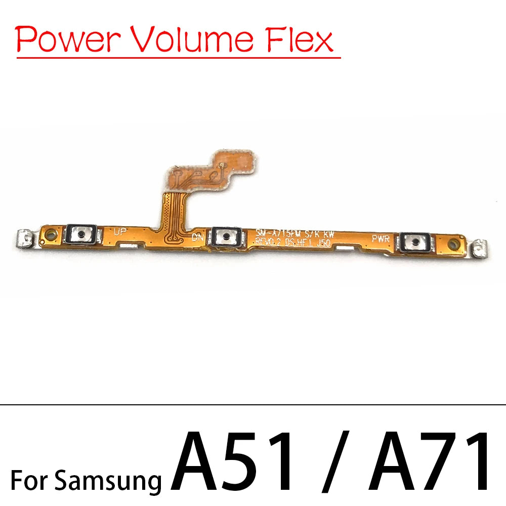 50Pcs，Volume Power On Off Button Key Flex For Samsung A10 A20 A30 A40 A50 A70 A01 A11 A10s A20s A21s A30s A51 A31 A71 A50s Samsung phone repair parts