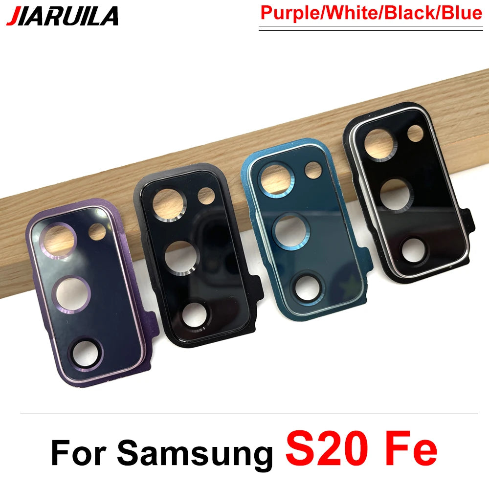 10Pcs/Lot, For Samsung S20 Fe Back Rear Camera Glass Lens Circle Cover With Adhensive Samsung phone repair parts