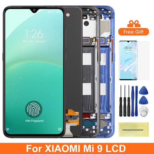 Super AMOLED 6.39'' Mi 9 M1902F1G Display Screen for Xiaomi 9 Mi9 Lcd display Touch Screen Digitizer Assembly Xiaomi phone repair parts