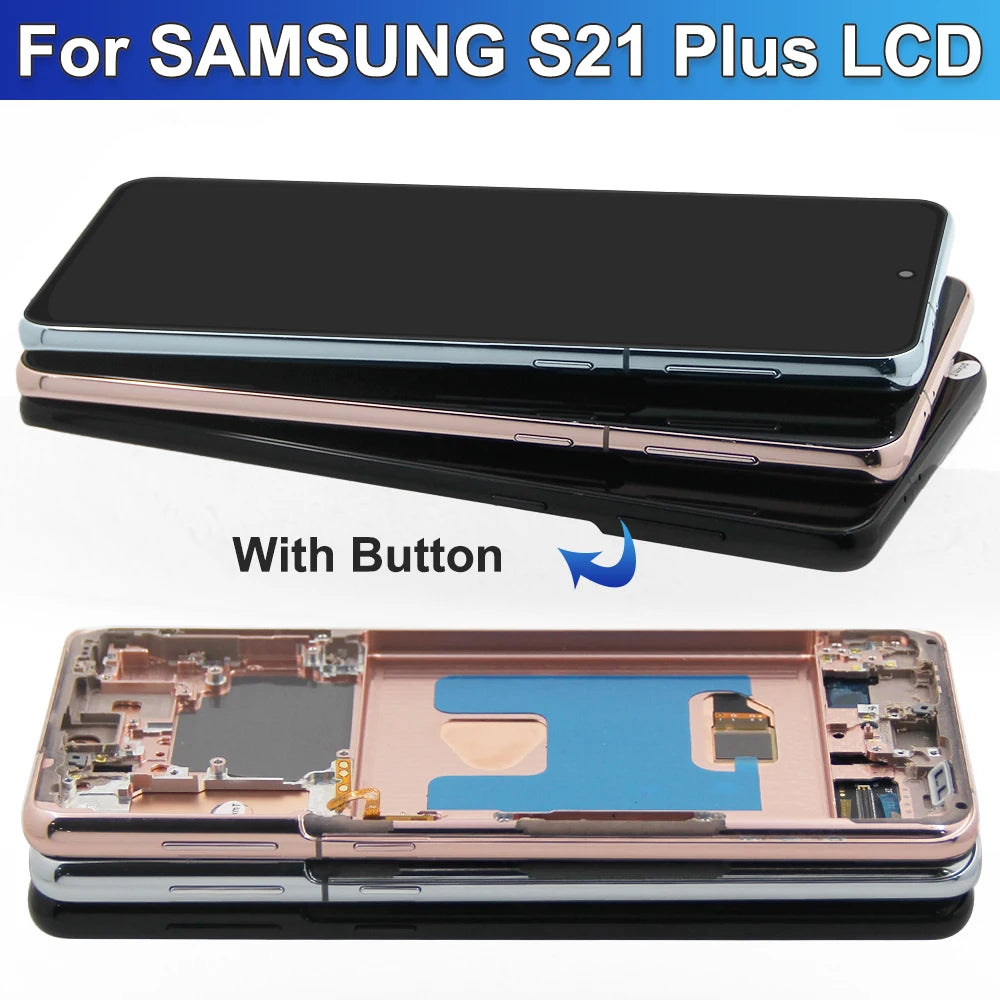 Super AMOLED Display for Samsung Galaxy S21+ / S21 Plus G996B/DS, for Samsung Galaxy S21 G990F Lcd Display Digital Touch Screen Samsung phone repair parts