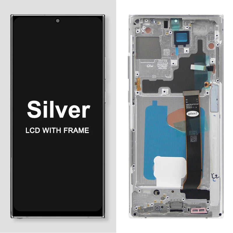 Note 20 Ultra Display Screen Assembly for Samsung Galaxy Note20 Ultra 5G N985F N986B Lcd Display Digital Touch Screen with Frame Samsung phone repair parts