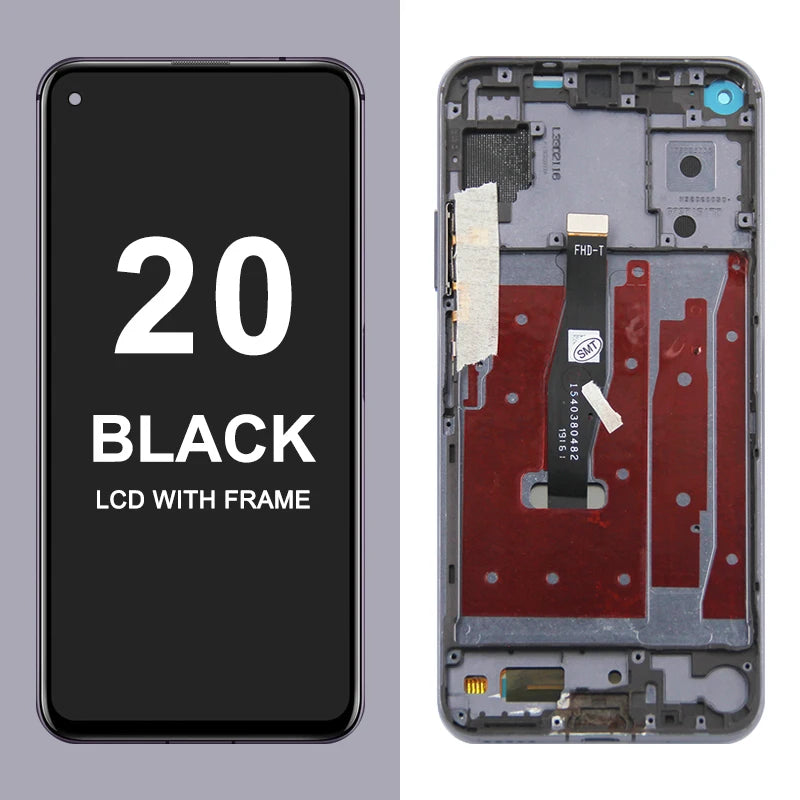 6.26" Screen Assembly for Honor 20 YAL-L21 Lcd Display Digital Touch Screen with Frame Parts for Honor 20 Pro YAL-AL00 YAL-TL00 Honor phone repair parts