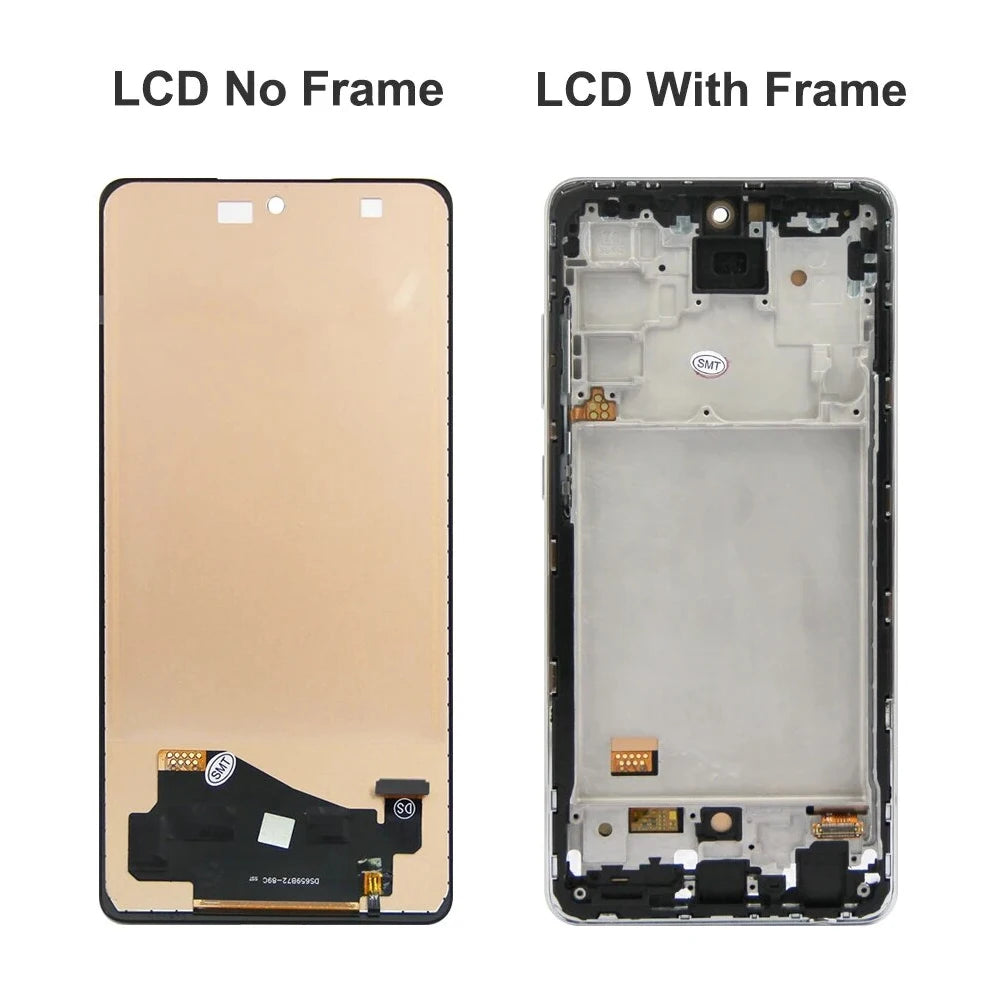 tft Screen for Samsung Galaxy A72 A725F A725F/DS Lcd Display Digital Touch Screen with Frame for Samsung A72 Screen Assembly Samsung phone repair parts