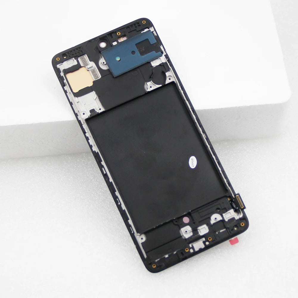 Super AMOLED A71 Screen, for Samsung Galaxy A71 A715 A715F A715FD LCD Display Digital Touch Screen with Frame Replacement Samsung phone repair parts
