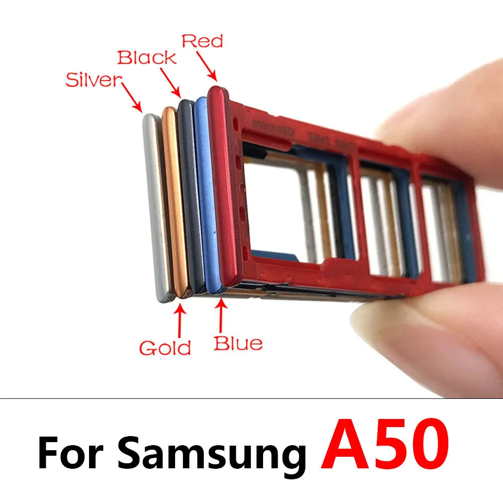 10Pcs，Dual SIM Card Tray Slot Holder Adapter Accessories For Samsung A10s A20s A30s A50s A21s A10 A20 A30 A50 A01 A11 A31 A51 Samsung phone repair parts