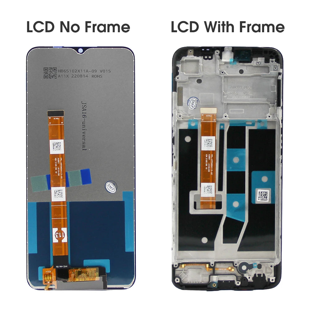 6.52" Display for Oppo A16 CPH2269 Lcd Display Digital Touch Screen with Frame Replacement for OPPO A16S CPH2271 Screen OPPO phone repair parts