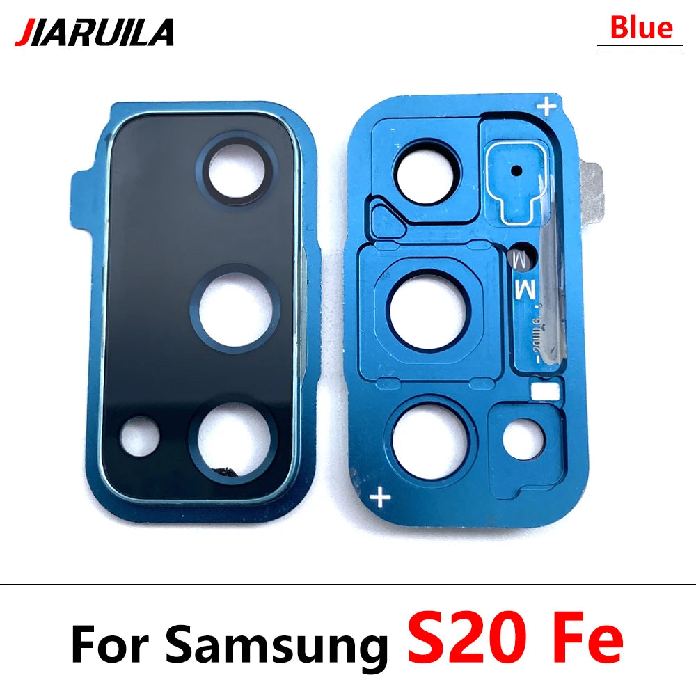 10Pcs/Lot, For Samsung S20 Fe Back Rear Camera Glass Lens Circle Cover With Adhensive Samsung phone repair parts