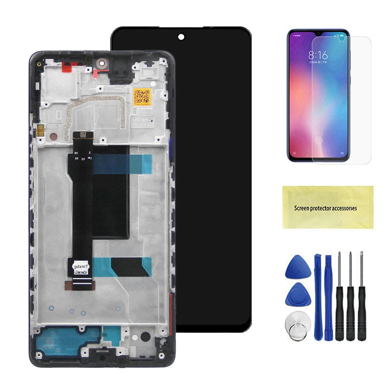 Poco X5 Pro Display Screen Replacement, for Xiaomi Poco X5 Pro 22101320G 22101320I Lcd Display Digital Touch Screen with Frame Xiaomi phone repair parts