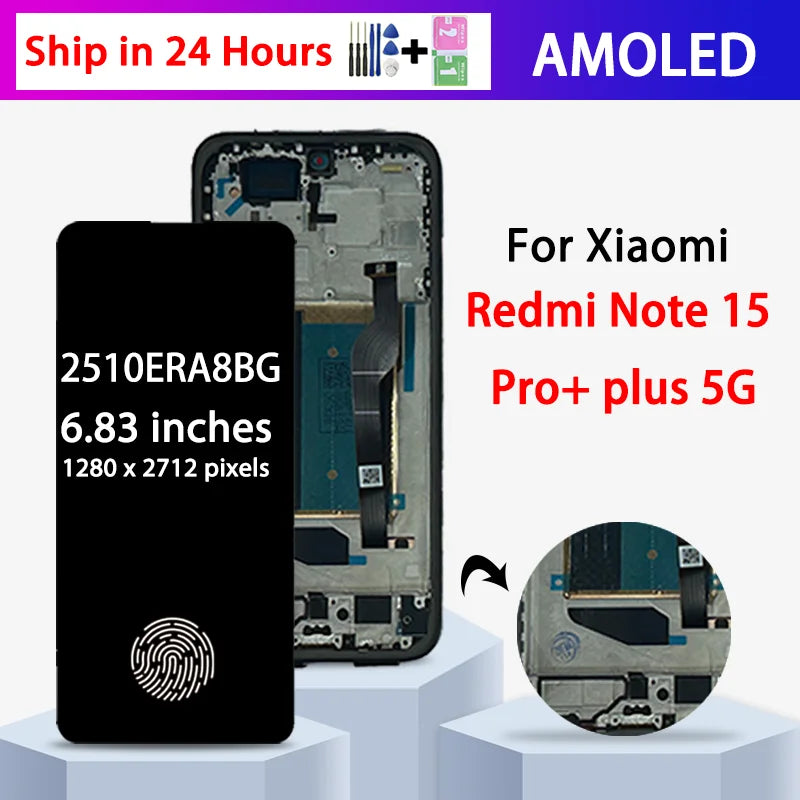6.83"Screen for Xiaomi Redmi Note 15 Pro+ / 15 Pro Plus Lcd Display Touch Screen Digitizer 2510ERA8BG Assembly Repacement Xiaomi phone repair parts