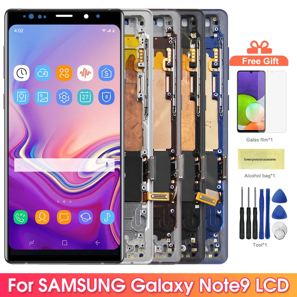 AMOLED Screen for Samsung Galaxy Note9 N960F N960F/DSLcd Display Digital Touch Screen with Frame for Samsung Galaxy Note 9 Samsung phone repair parts