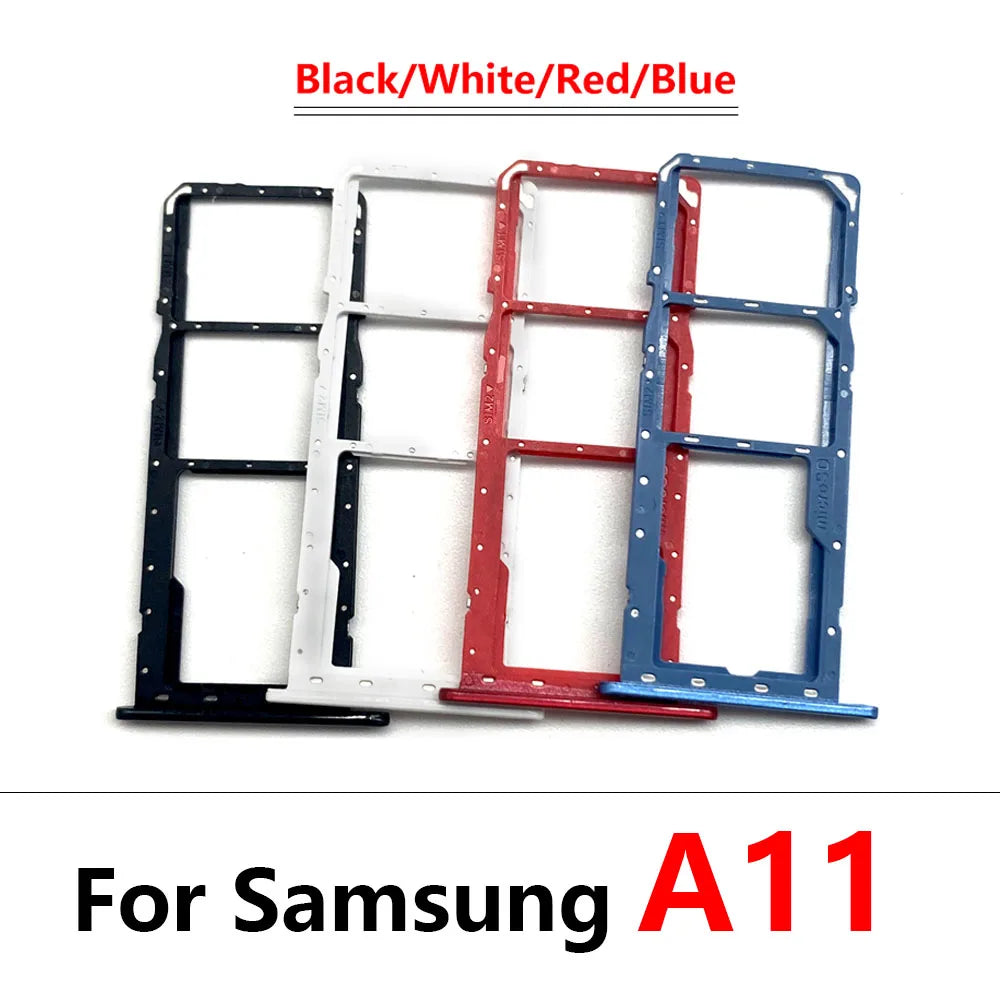 50Pcs, Dual SIM Card Slot SD Card Tray Holder Adapter For Samsung A01 A11 A12 A02 A02s A03s A03 Core A04 A04s A04E Samsung phone repair parts