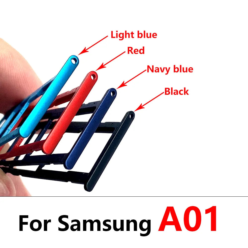 10Pcs，Dual SIM Card Tray Slot Holder Adapter Accessories For Samsung A10s A20s A30s A50s A21s A10 A20 A30 A50 A01 A11 A31 A51 Samsung phone repair parts