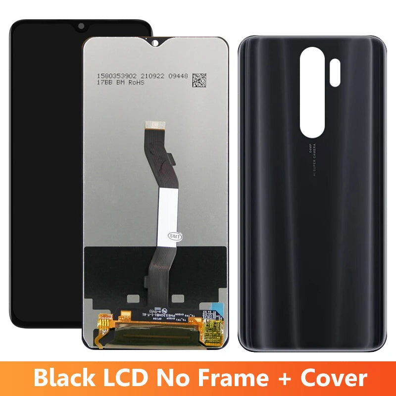 6.53" Screen for Xiaomi Redmi Note 8 Pro M1906G7I M1906G7G Lcd Display Touch Screen with Frame for Redmi Note 8 Pro Replacement Xiaomi phone repair parts