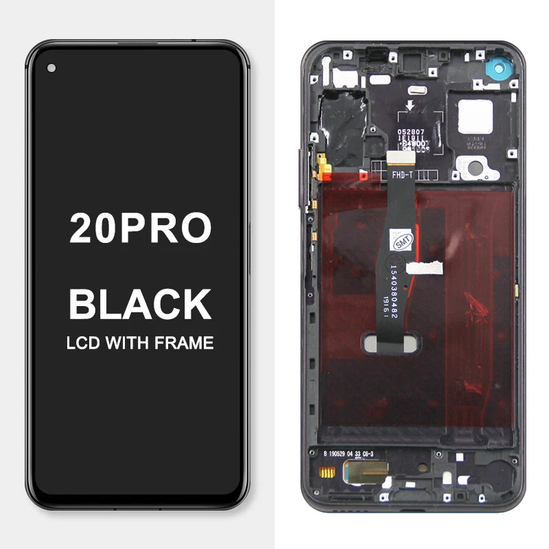 6.26" Screen Assembly for Honor 20 YAL-L21 Lcd Display Digital Touch Screen with Frame Parts for Honor 20 Pro YAL-AL00 YAL-TL00 Honor phone repair parts