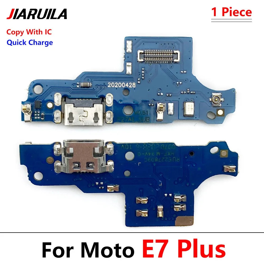 10Pcs，USB Charger Charging Dock Port Connector Flex Cable For Moto E5 E6 E6i E6s E7i E7 Plus Power Play E20 E30 E13 E14 E22 E32 Motorola phone repair parts