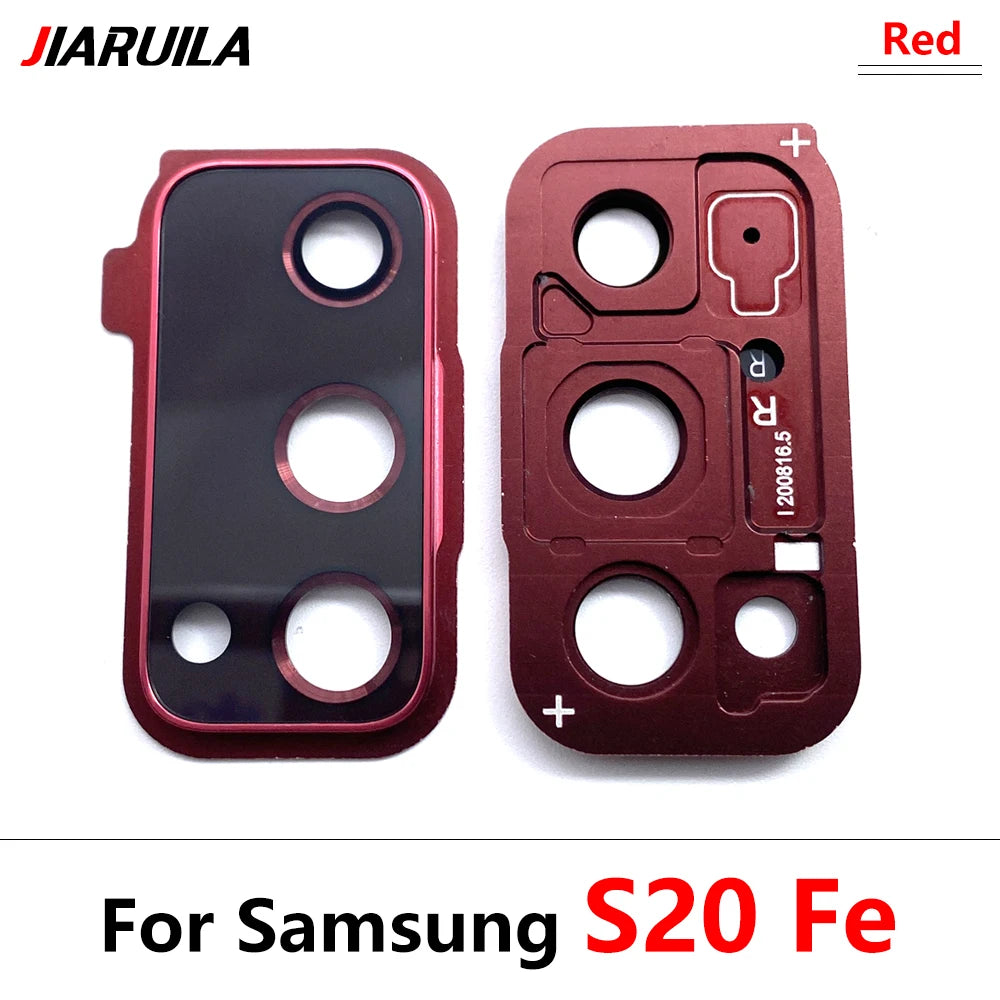 10Pcs/Lot, For Samsung S20 Fe Back Rear Camera Glass Lens Circle Cover With Adhensive Samsung phone repair parts