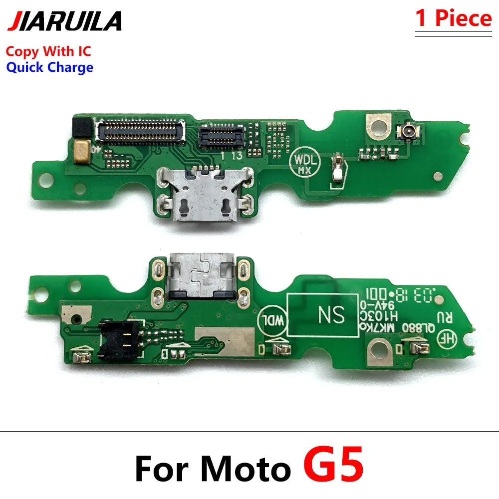 10Pcs/Lot, Dock Connector Micro USB Charger Charging Port Flex Cable Microphone Board For Moto G4 G5 G9 G8 G7 G6 Play Plus Power Motorola phone repair parts