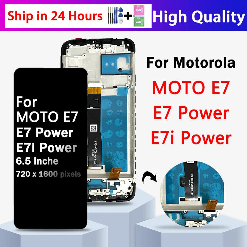 6.5" inch For Motorola Moto E7 Lcd Display Touch Digitizer Assembly For Moto E7 E7i Power LCD PAMH0001IN XT2097-13 Diaplsy Motorola phone repair parts