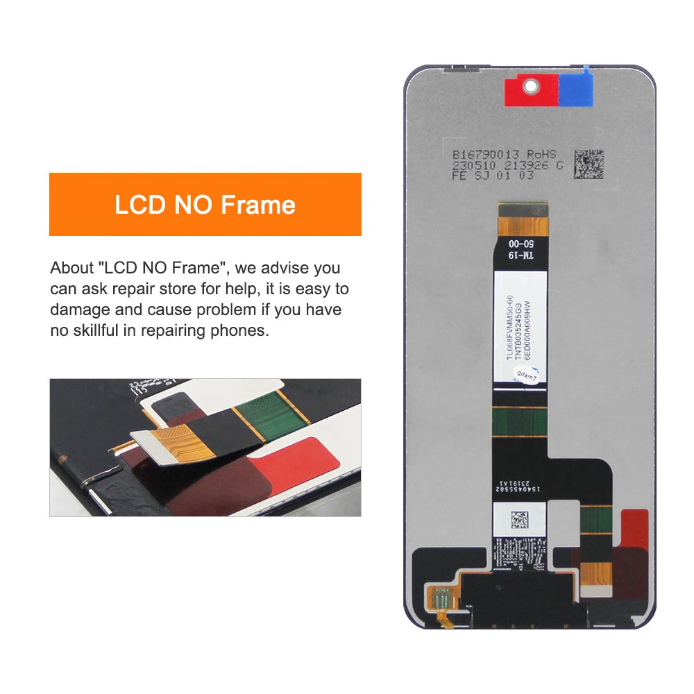 6.79" Redmi 12 Display Screen Replacement, for Xiaomi Redmi 12 23053RN02A Lcd Display Digital Touch Screen With Frame Assembly Xiaomi phone repair parts
