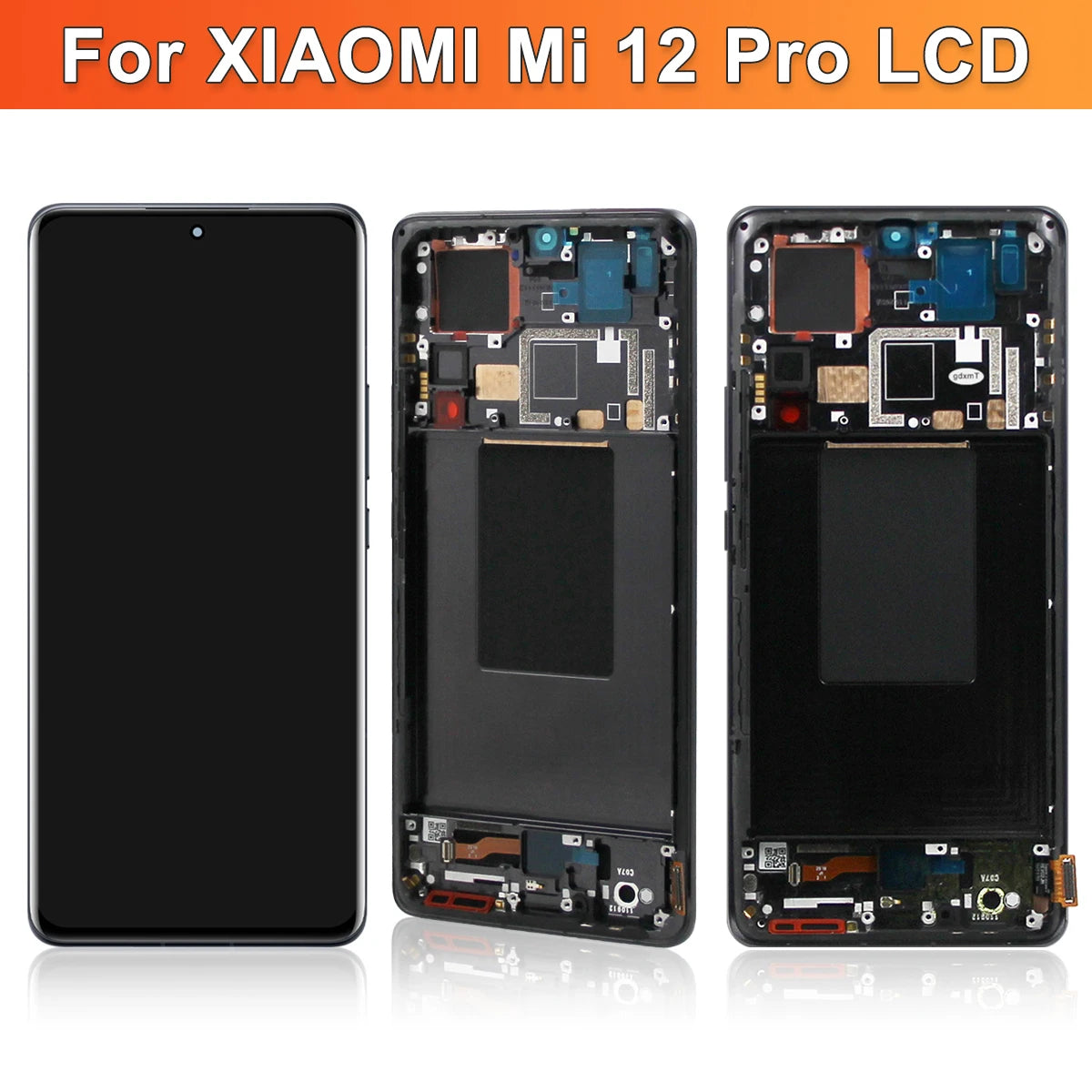Super AMOLED Mi 12 Pro Screen Replacement for Xiaomi 12 Pro 2201122C 2201122G Lcd Display Touch Screen Digital with Frame Parts Xiaomi phone repair parts