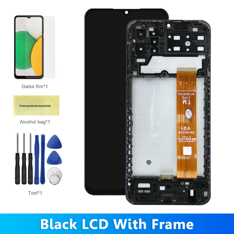 6.6'' A13 Display Screen Replacement, for Samsung Galaxy A13 4G A135 SMA135F A137F Lcd Display Digital Touch Screen with Frame Samsung phone repair parts