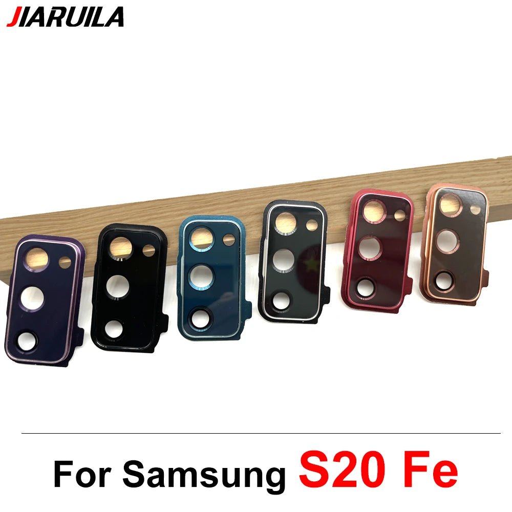10Pcs/Lot, For Samsung S20 Fe Back Rear Camera Glass Lens Circle Cover With Adhensive Samsung phone repair parts