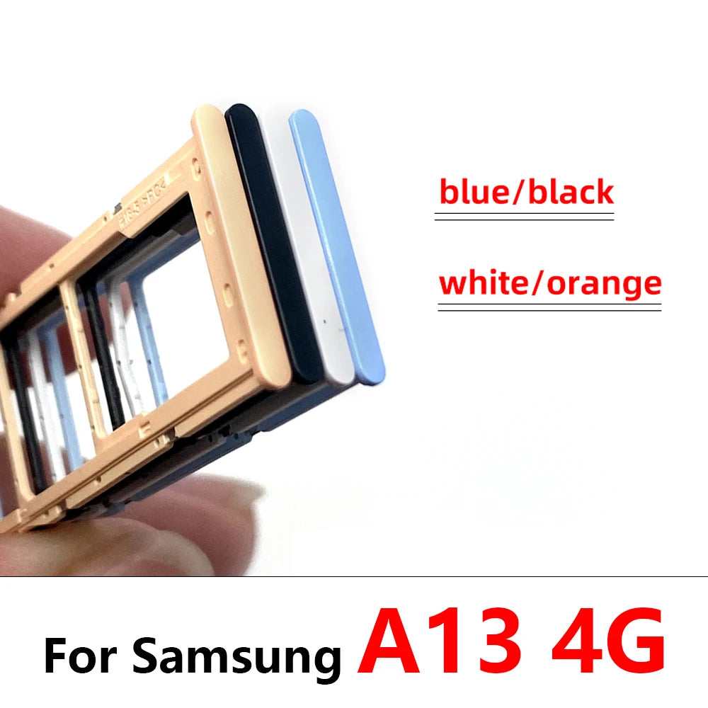 10Pcs, Dual SIM Card Tray Slot Holder For Samsung A13 A23 A33 A53 A73 A22 A32 A52 A72 4G 5G Replacement Parts Mix Color Samsung phone repair parts