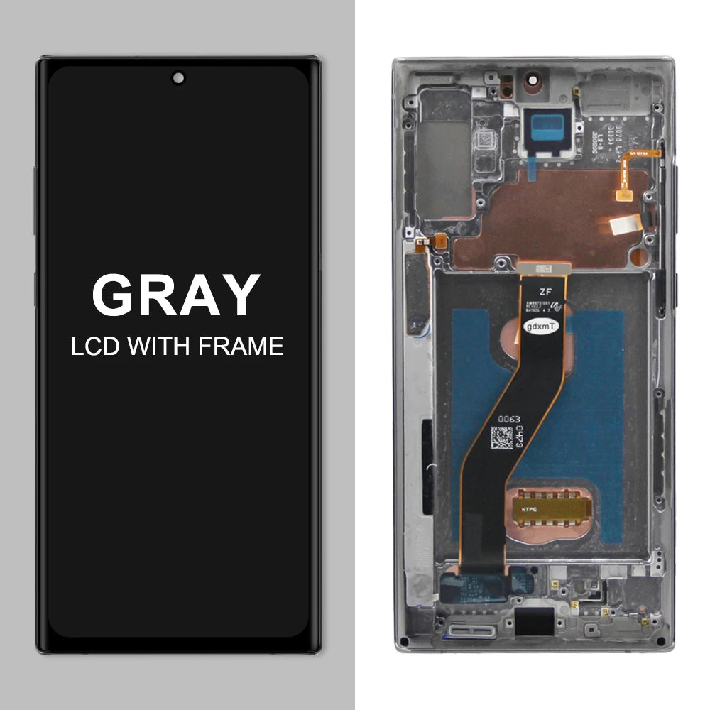 AMOLED Note 10 Plus Screen for Samsung Galaxy Note10+ N975F Lcd Display Touch Screen with Frame Support S Pen Fingerprints Samsung phone repair parts
