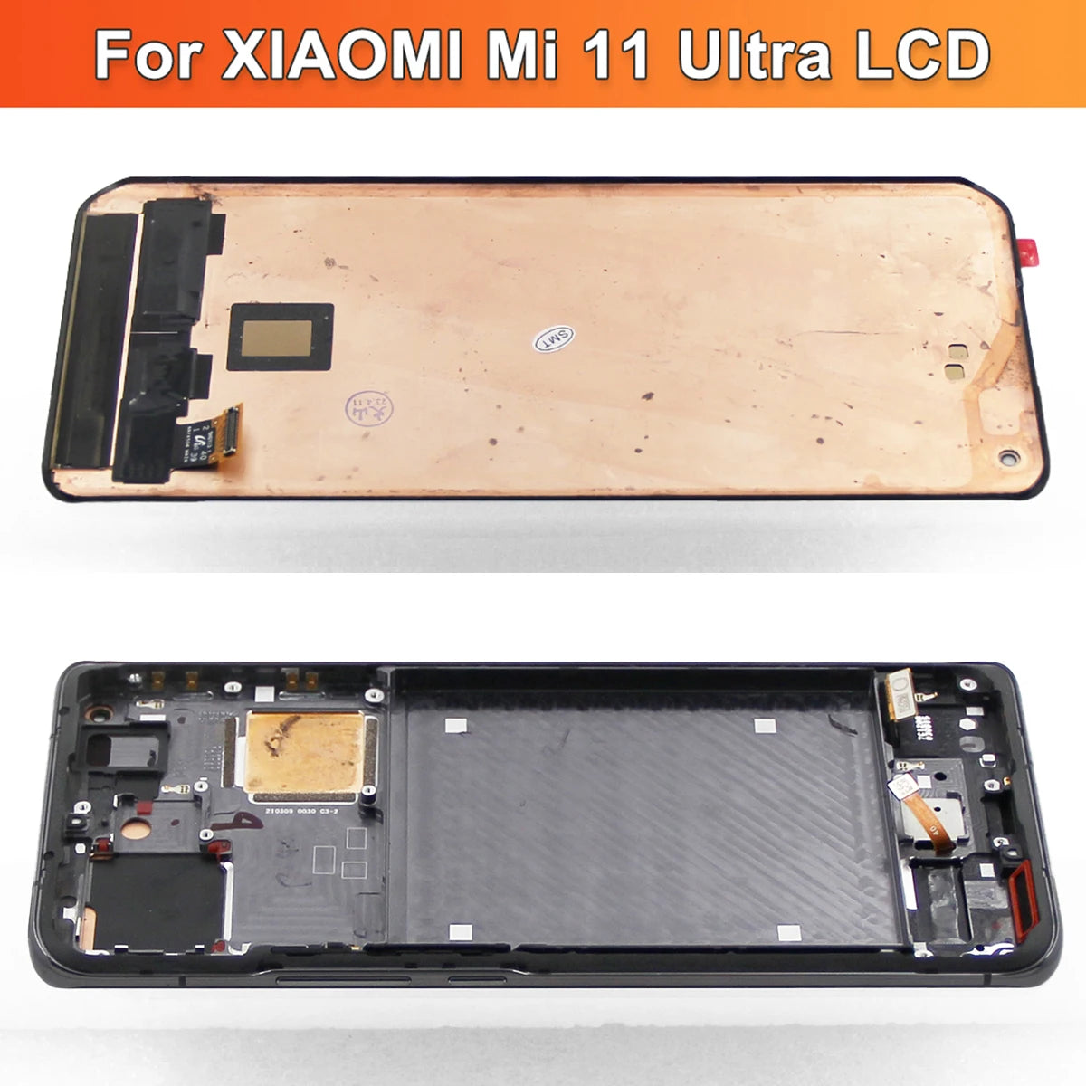 Mi 11 Ultra Screen Replacement, for Xiaomi Mi 11 Ultra M2102K1G M2102K1C Lcd Display Digital Touch Screen with Frame Xiaomi phone repair parts