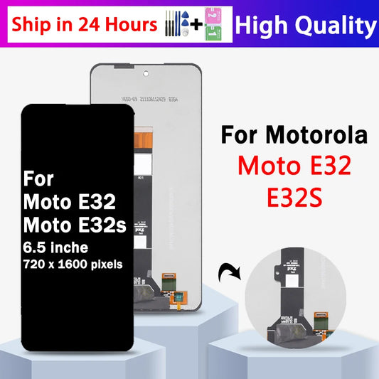 6.5'' High Quality For Moto E32 LCD Screen Display with Touch Digitizer Assembly for Motorola E32s LCD E32s Display Frame Motorola phone repair parts