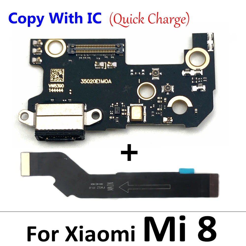 For Xiaomi Mi 8 9 Se 9T 10 10T Mi10T Mi11T 11 11T 12T Pro Lite USB Charging Board Connector Plug Port Dock Mainboard Flex Cable Xiaomi  Xiao mi phone repair parts