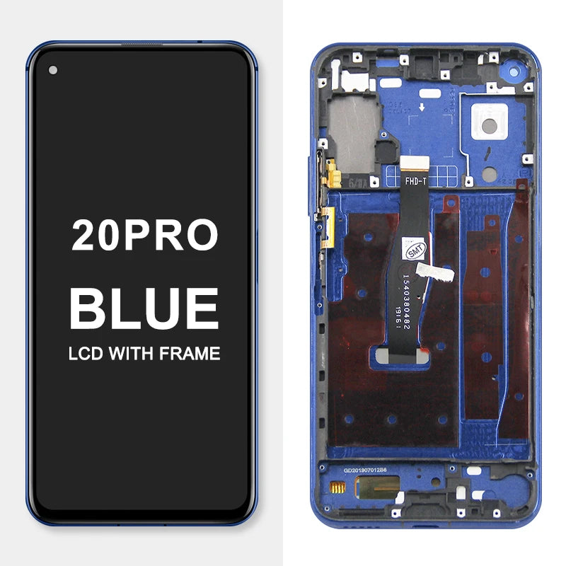 6.26" Screen Assembly for Honor 20 YAL-L21 Lcd Display Digital Touch Screen with Frame Parts for Honor 20 Pro YAL-AL00 YAL-TL00 Honor phone repair parts