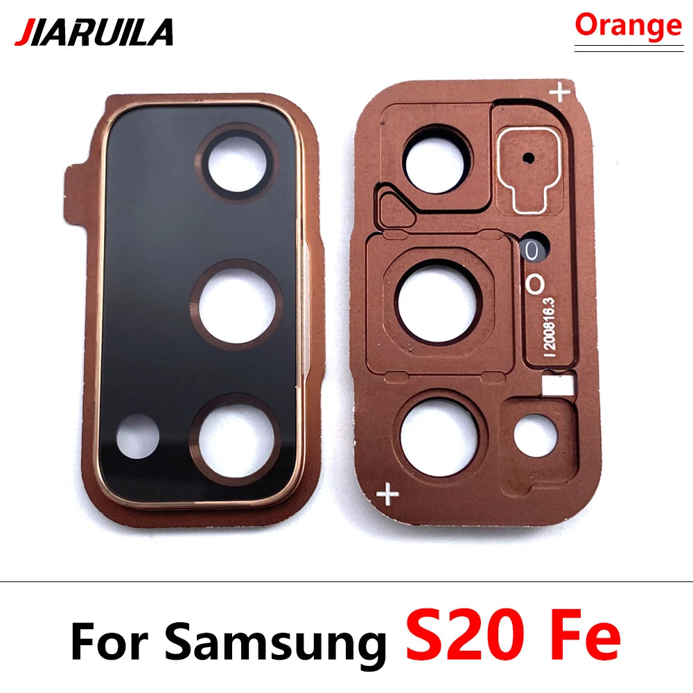 10Pcs/Lot, For Samsung S20 Fe Back Rear Camera Glass Lens Circle Cover With Adhensive Samsung phone repair parts