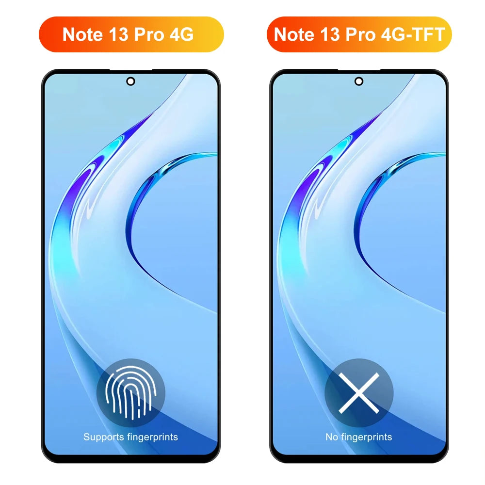 Screen for Xiaomi Redmi Note 13 Pro 4G 23117RA68G 2312FPCA6G Lcd Display Digital Touch Screen for Redmi Note 13 Pro 4G Assembly Xiaomi phone repair parts