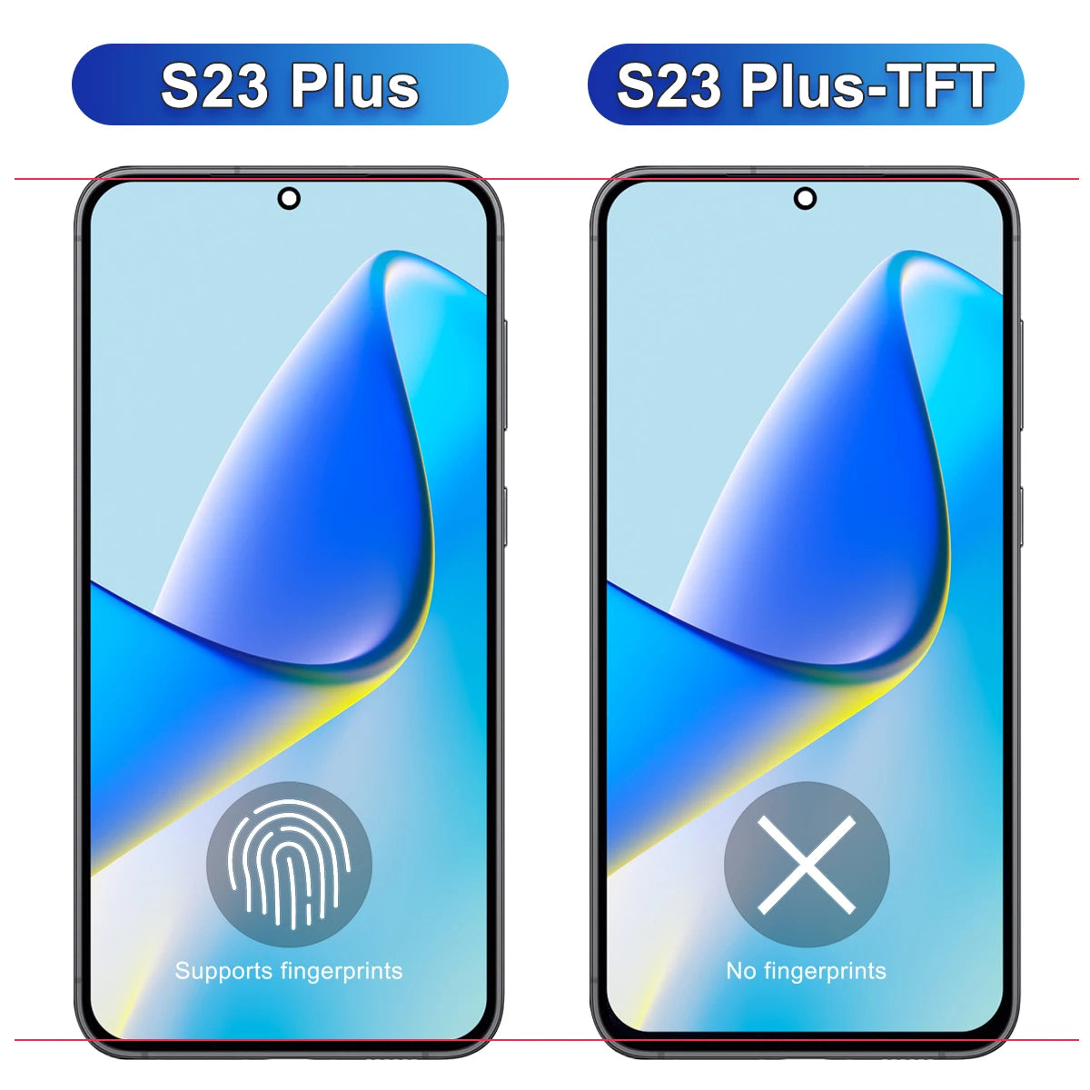 S23 Plus TFT Screen Assembly for Samsung Galaxy S23+ S916B S916B/DS Lcd Display Digital Touch Screen with Frame Replacement Samsung phone repair parts