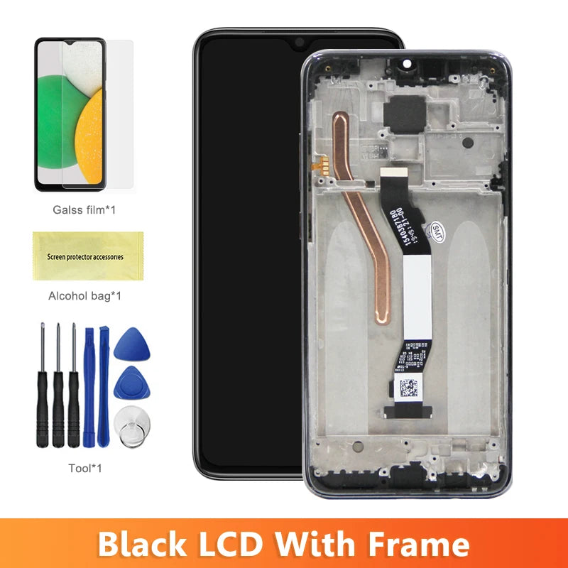 6.53" Screen for Xiaomi Redmi Note 8 Pro M1906G7I M1906G7G Lcd Display Touch Screen with Frame for Redmi Note 8 Pro Replacement Xiaomi phone repair parts