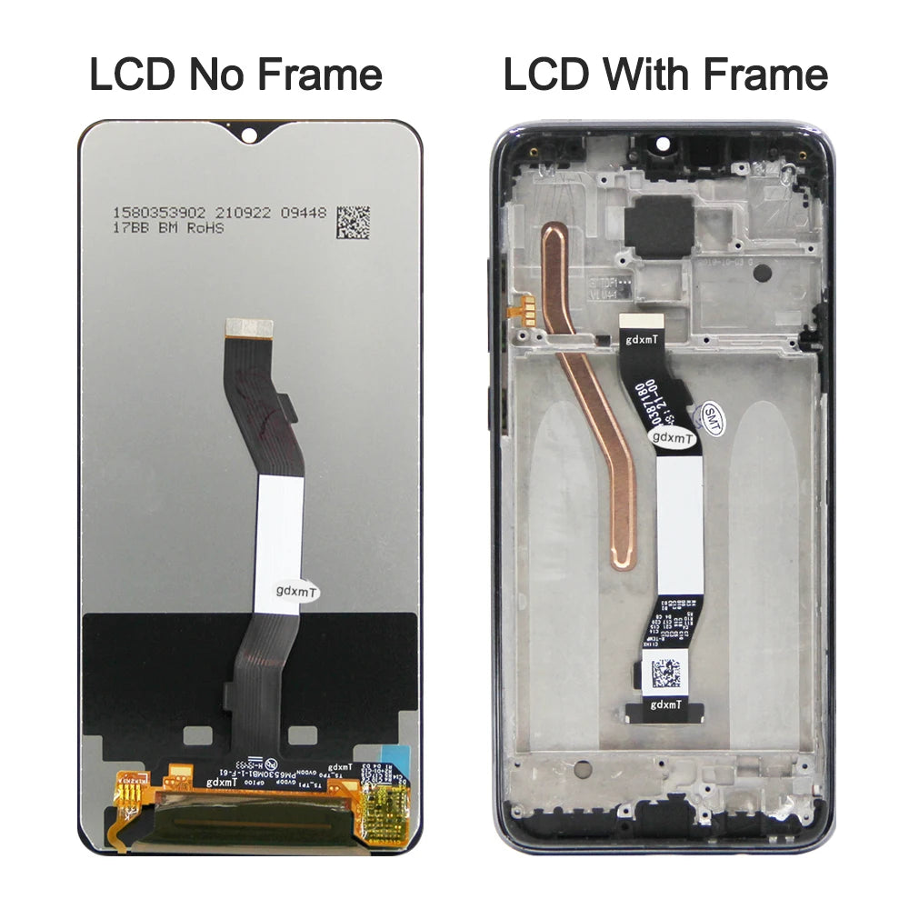 6.53" Screen for Xiaomi Redmi Note 8 Pro M1906G7I M1906G7G Lcd Display Touch Screen with Frame for Redmi Note 8 Pro Replacement Xiaomi phone repair parts