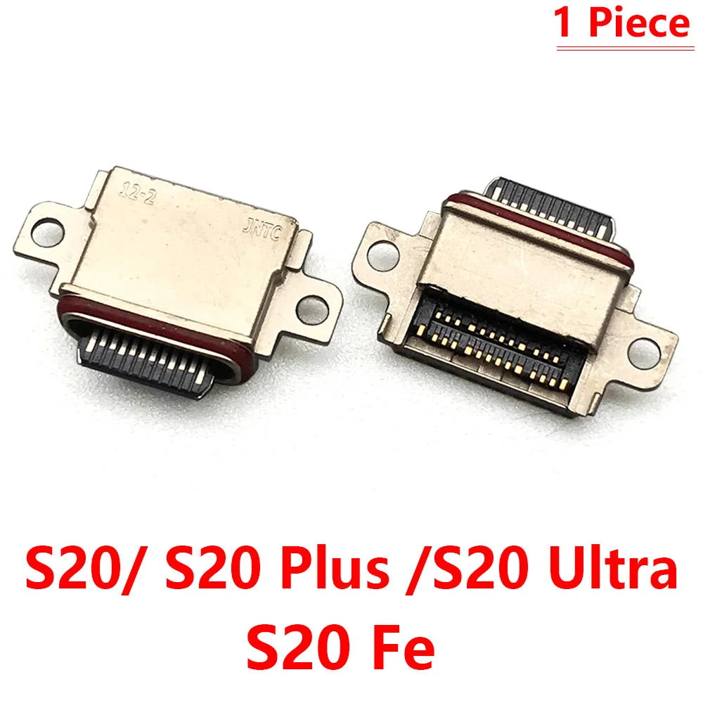 50Pcs,  New Charger Charging Connector USB Port Dock Connector Plug For Samsung S20 S21 S22 S23 S24 S25 Plus Ultra Fe Samsung phone repair parts