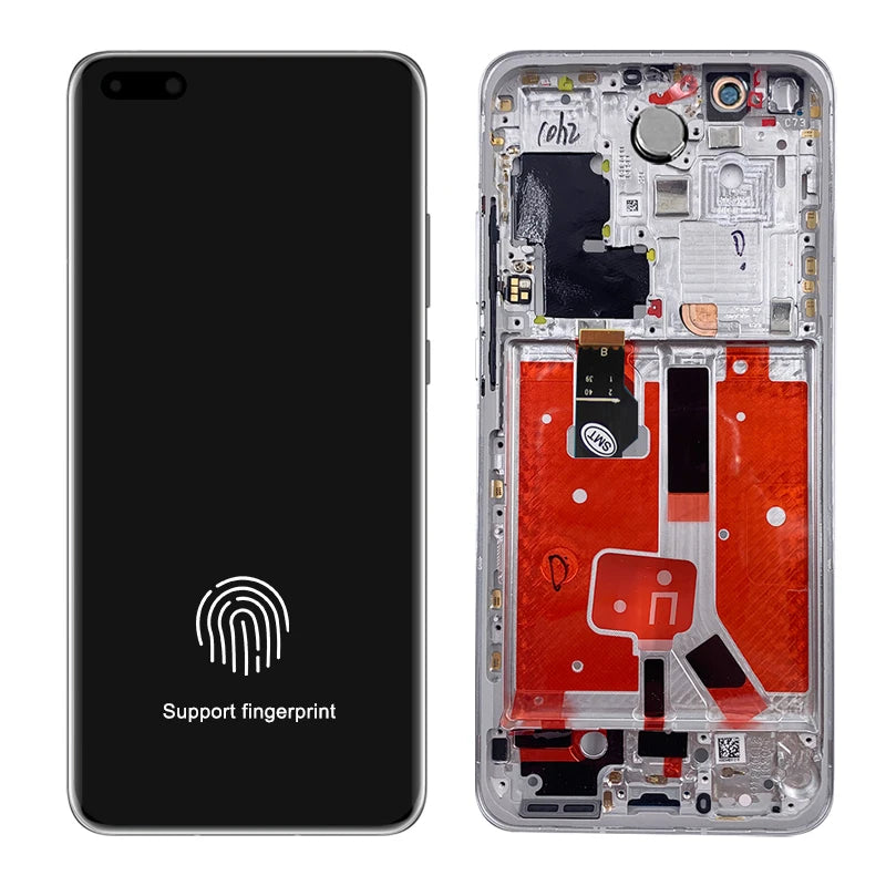 For Huawei P40 Pro with Fingerprint, for Huawei P40 Pro ELS-NX9 ELS-N04 Lcd Display Touch Screen Replacement Screen Assembly HUAWEI phone repair parts