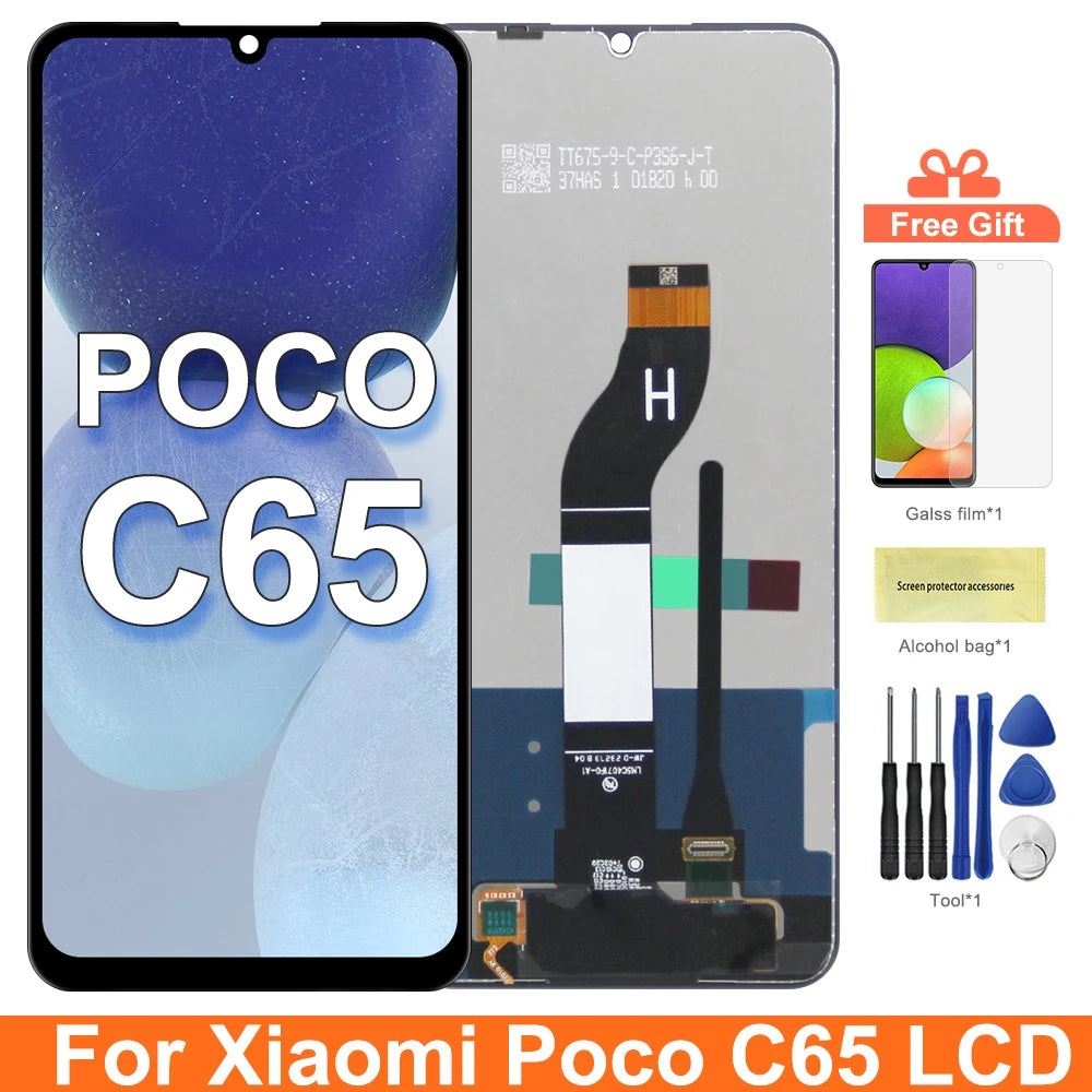 Screen for Xiaomi Poco C65 2310FPCA4G Lcd Display Digital Touch Screen with Frame for Poco C65 Screen Replacement Xiaomi phone repair parts