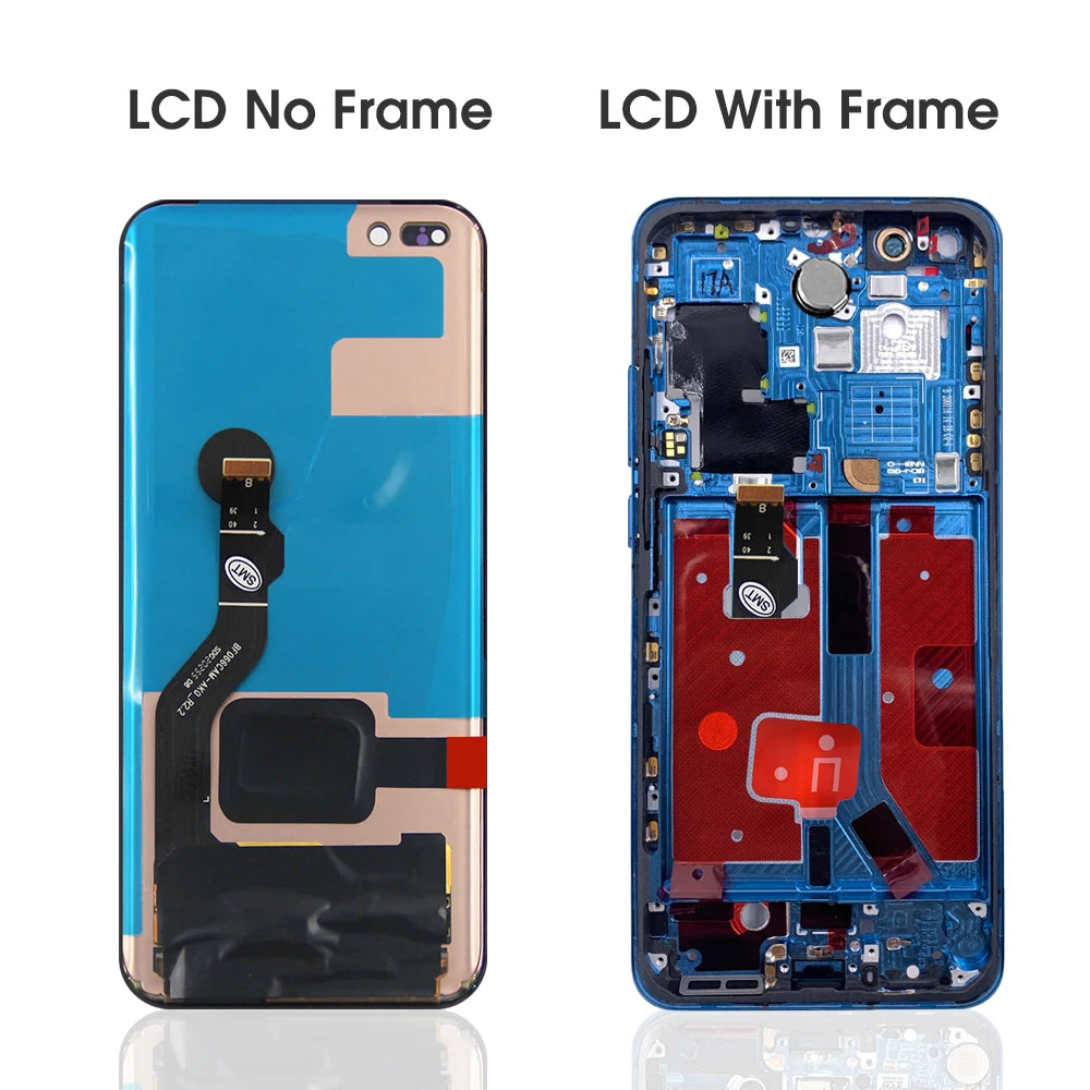 For Huawei P40 Pro with Fingerprint, for Huawei P40 Pro ELS-NX9 ELS-N04 Lcd Display Touch Screen Replacement Screen Assembly HUAWEI phone repair parts