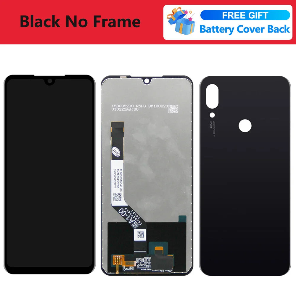 6.3" Screen for Xiaomi Redmi Note 7 Pro M1901F7S Lcd Display Digital Touch Screen with Frame Parts for Redmi Note 7 Replacement Xiaomi phone repair parts