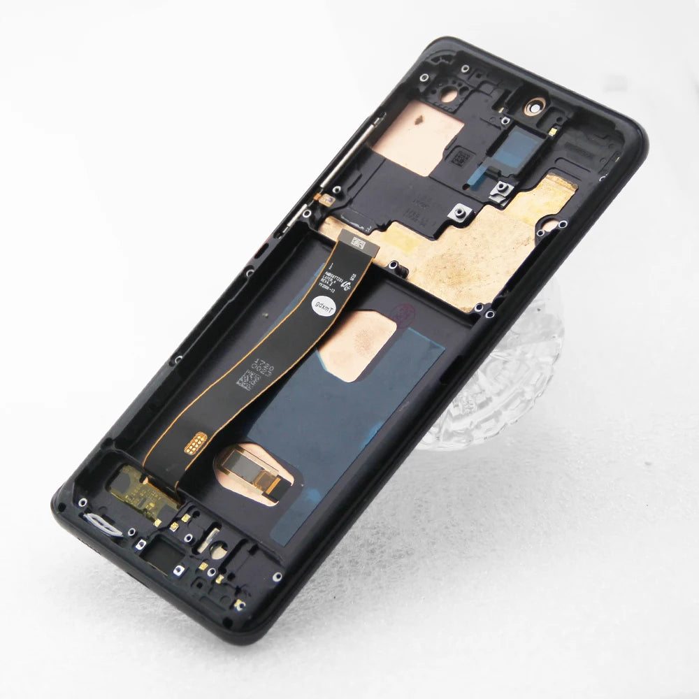 AMOLED S20 Ultra Screen With Frame, for Samsung Galaxy S20 Ultra G988B G988B/DS Lcd Display Digital Touch Screen Assembly Samsung phone repair parts