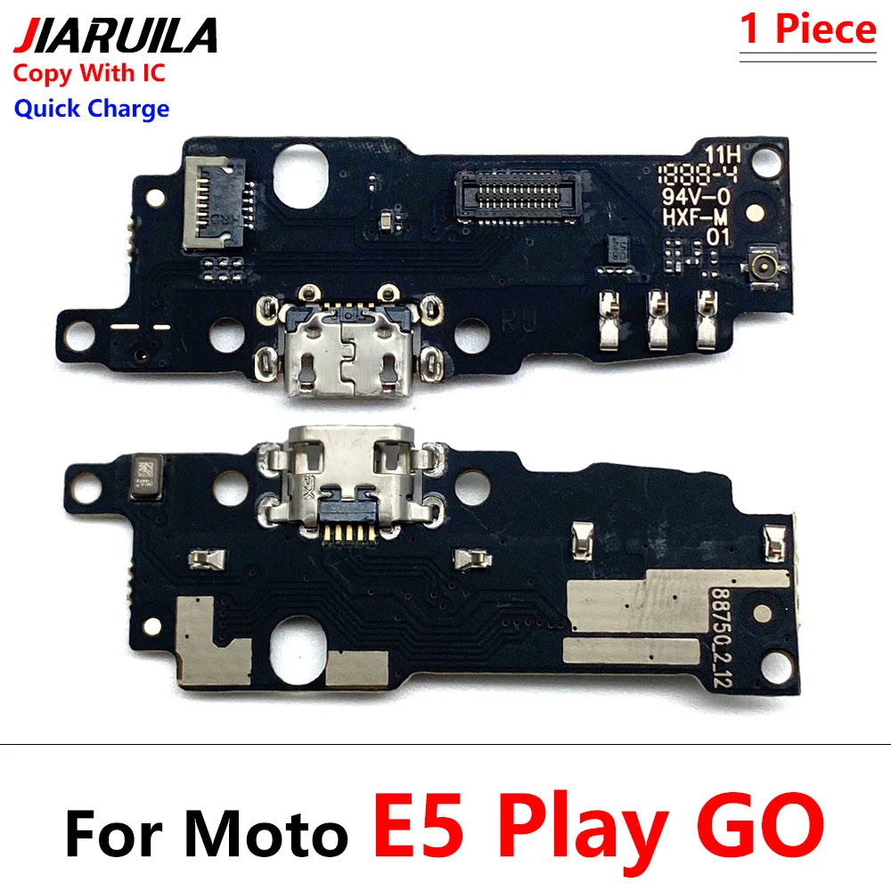 10Pcs, USB Charging Board Connector Port Dock Flex Cable For Moto E20 E30 E22 E13 E14 E32 E5 E6 E6s E6i E7i E7 Plus Power Play Motorola phone repair parts