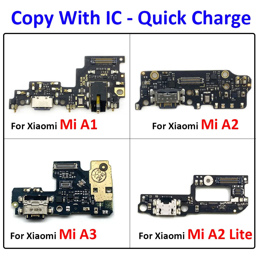 New For Xiaomi Mi A1 A2 A3 Lite 5X 6X CC9E Dock Connector Micro USB Charger Charging Port Flex Cable Microphone Board  Xiaomi  Xiao mi phone repair parts
