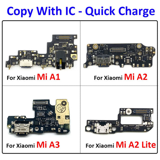 New For Xiaomi Mi A1 A2 A3 Lite 5X 6X CC9E Dock Connector Micro USB Charger Charging Port Flex Cable Microphone Board  Xiaomi  Xiao mi phone repair parts