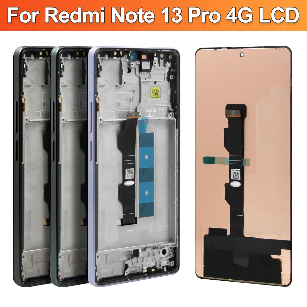 Screen for Xiaomi Redmi Note 13 Pro 4G 23117RA68G 2312FPCA6G Lcd Display Digital Touch Screen for Redmi Note 13 Pro 4G Assembly Xiaomi phone repair parts