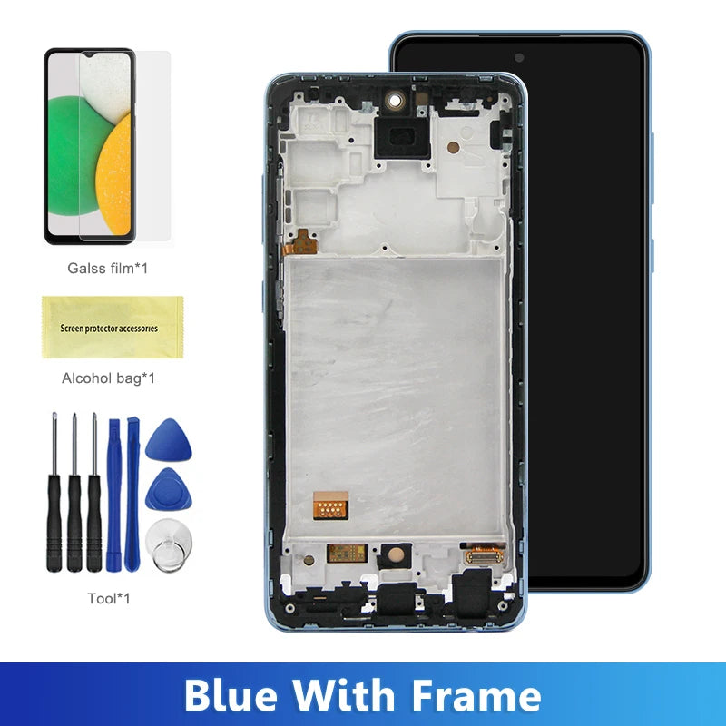 tft Screen for Samsung Galaxy A72 A725F A725F/DS Lcd Display Digital Touch Screen with Frame for Samsung A72 Screen Assembly Samsung phone repair parts