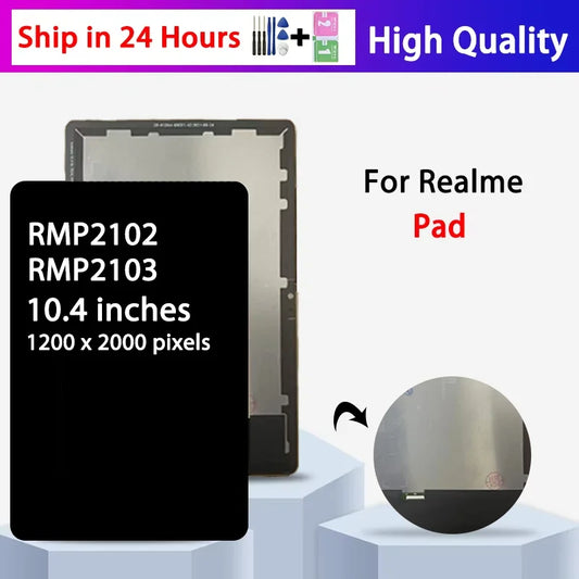 RMP2102, RMP2103 Premium Lcd For Realme Pad 10.4 Display Touch Screen Digitizer Panel Assembly Replacement Repair Parts Tablet repair parts